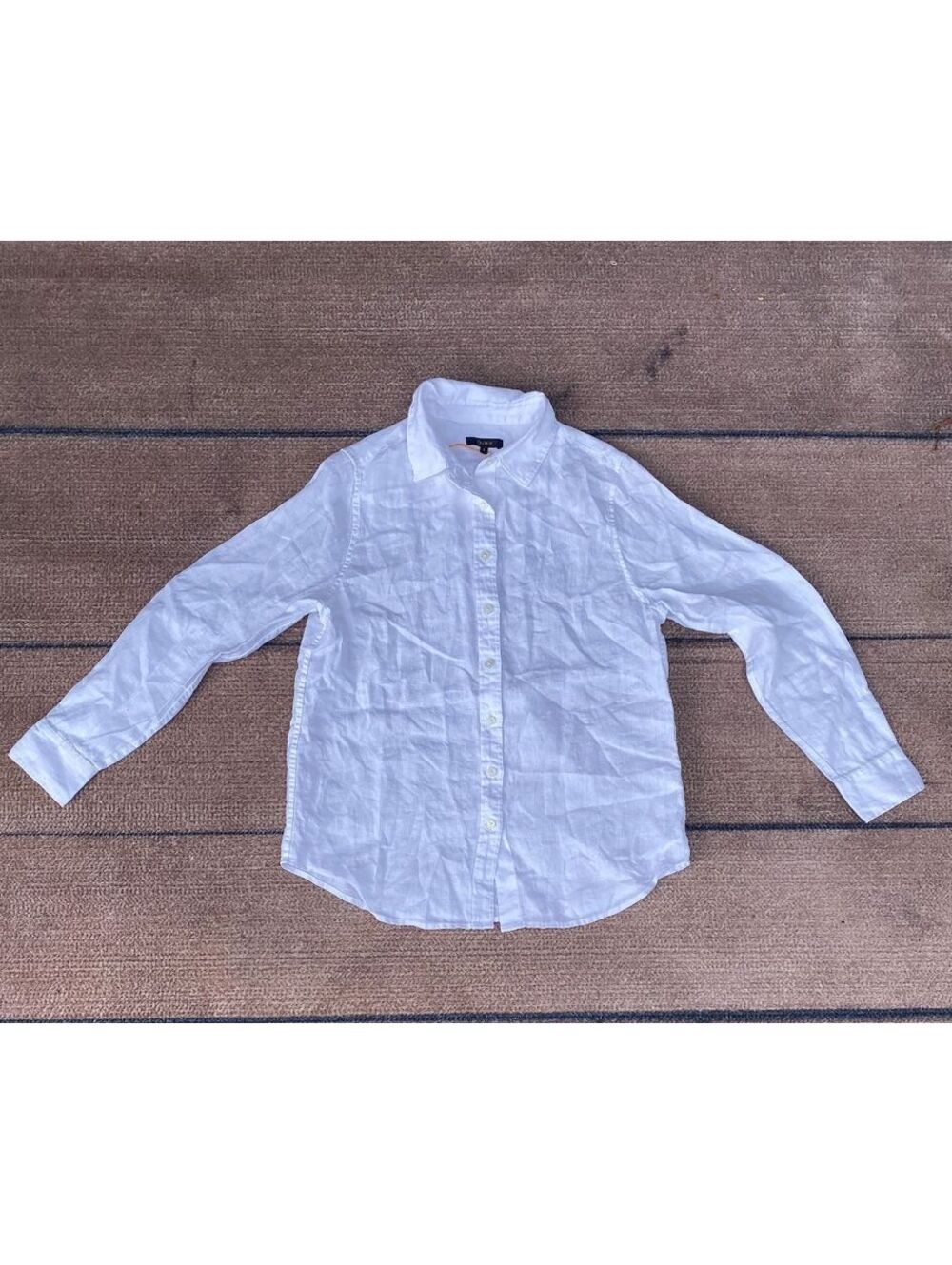 Quince 100% European Linen Long Sleeve Shirt white S new with tags quiet luxury